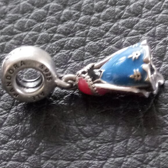 PANDORA DISNEY  FROZEN ANNA'S  DRESS S925  ALEDANGLE ENAMEL CHARM - Picture 2 of 5